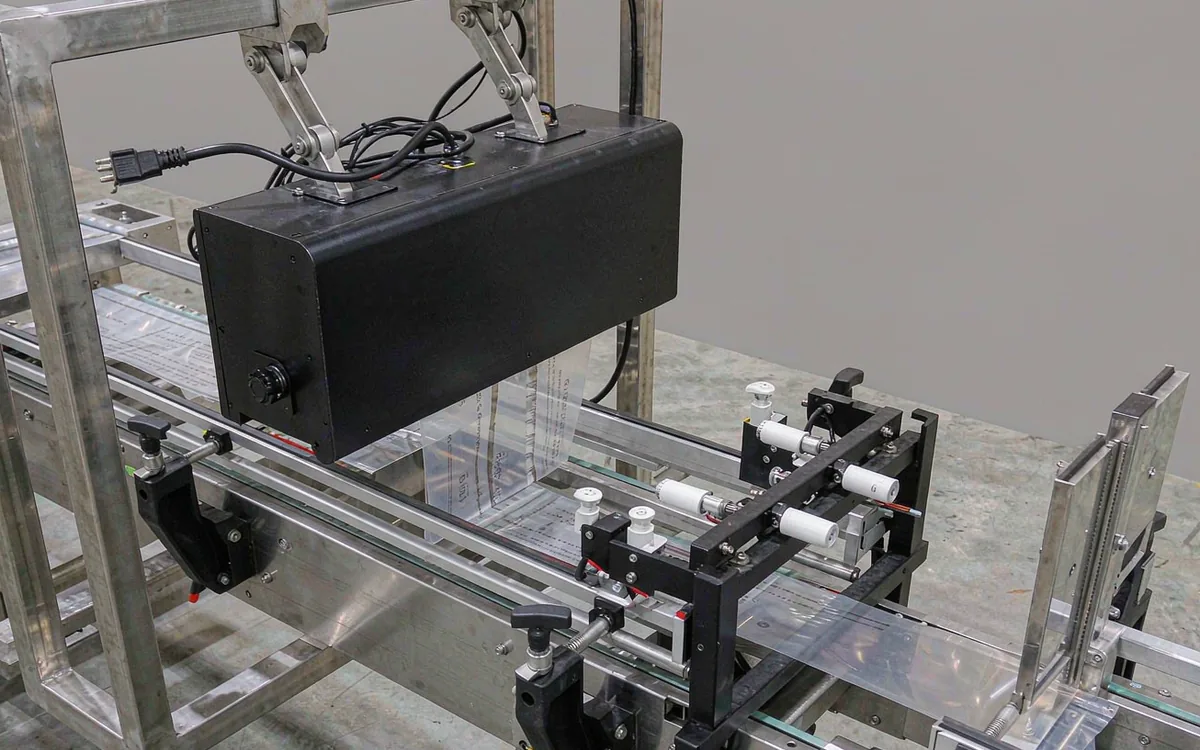 Coding marking and end-of-sealing station on a packaging line
