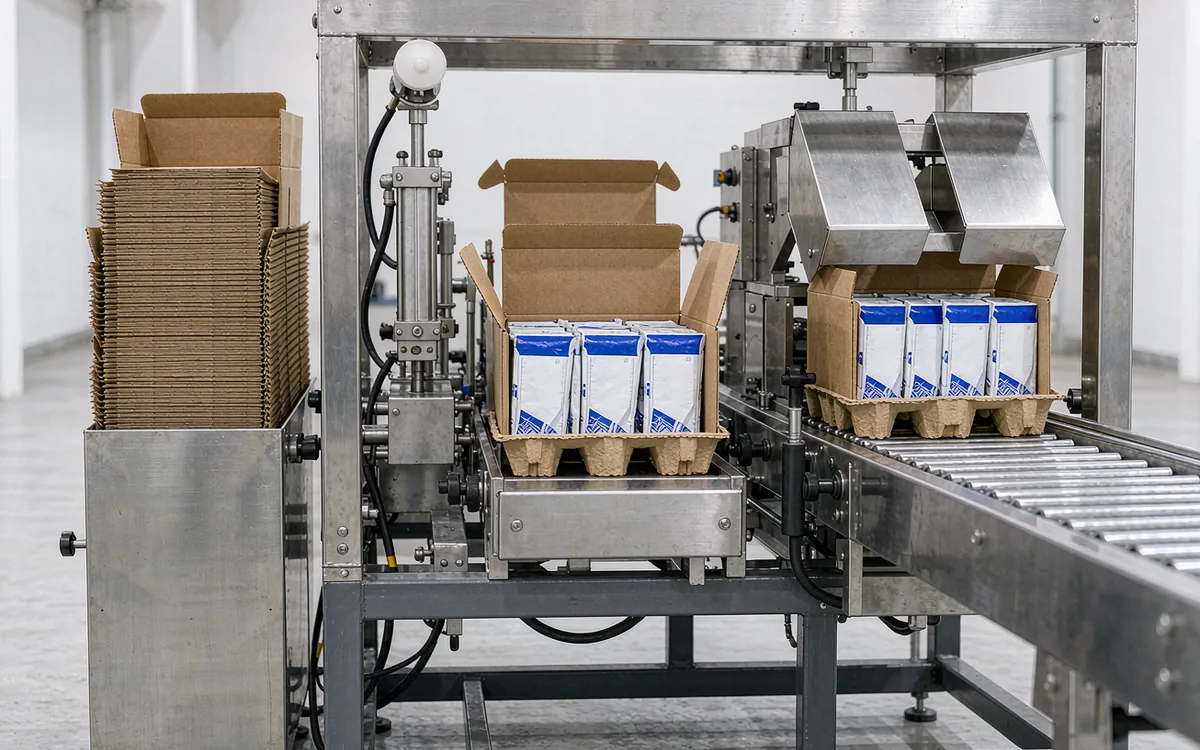Cartoning and secondary packaging line for individual doses